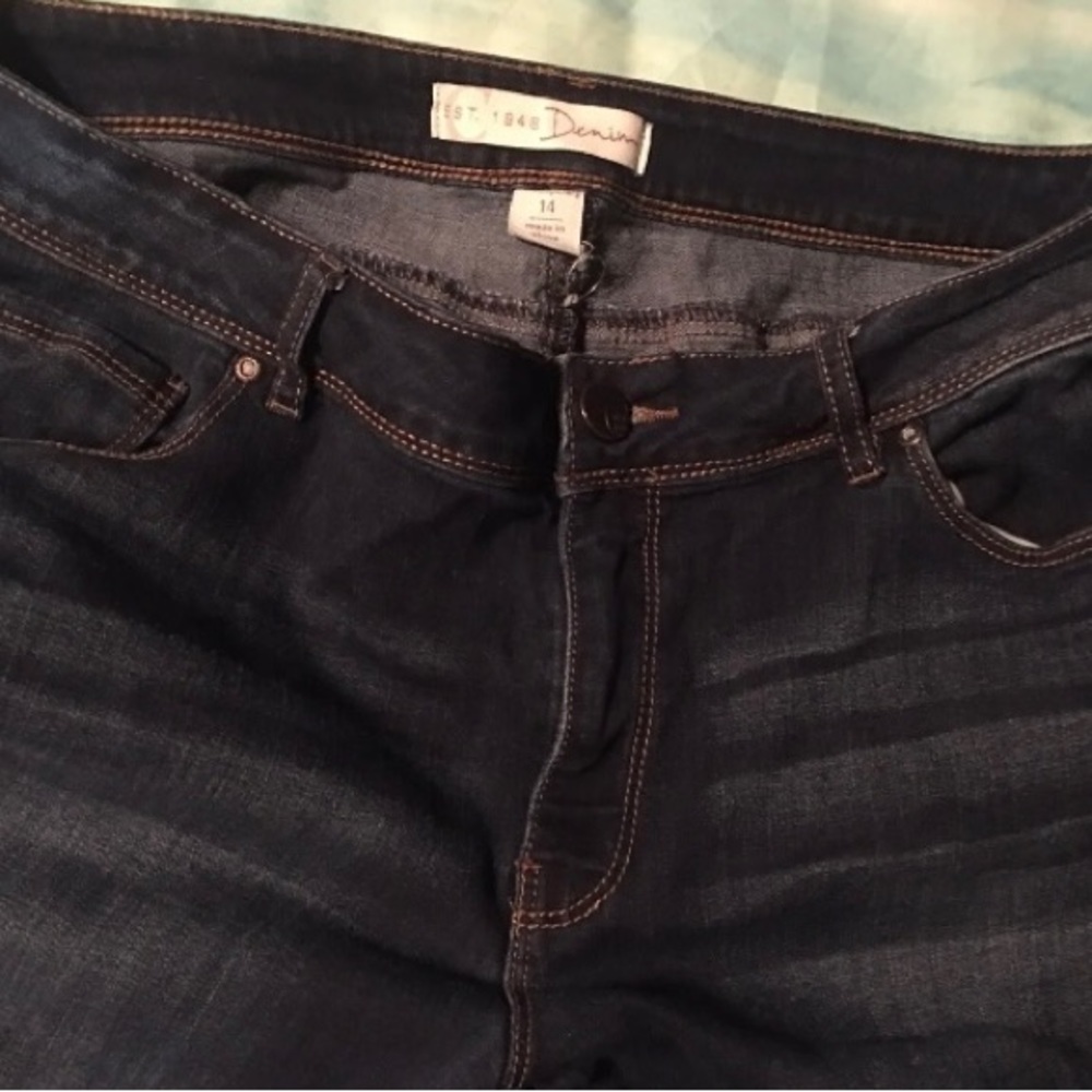 Denim Jeans Size 14 Distressed & Whiskering Est. 1948 Pants!